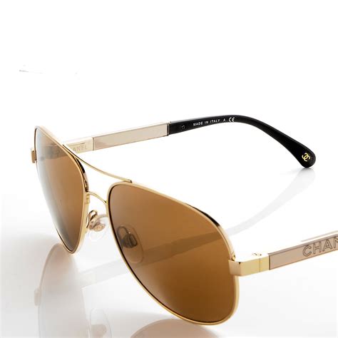 gold chanel glasses|discounted Chanel women's sunglasses.